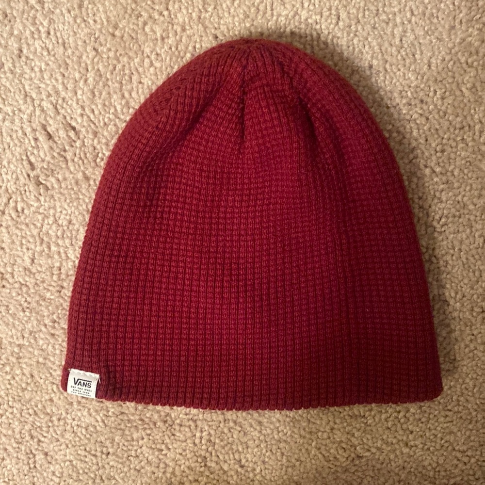 Red vans beanie